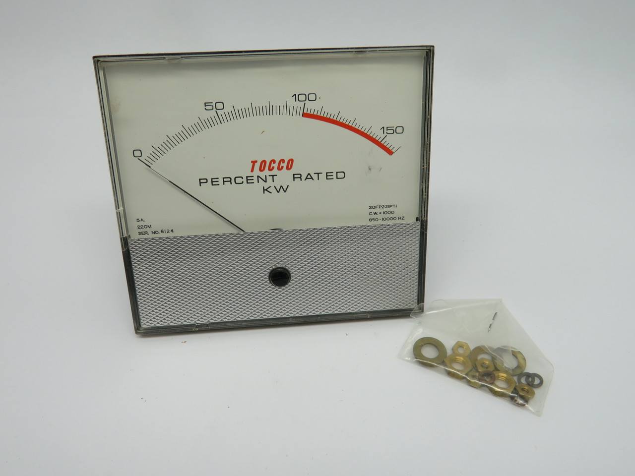 Tocco Ammax 20FP221PT Percent Rated Panel Meter 0-160 RPM 5 A 220V ! NEW !