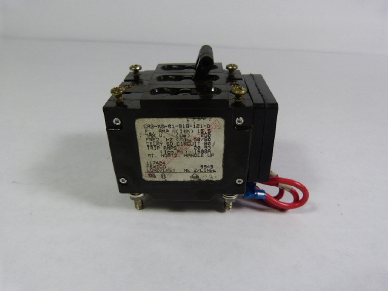 Carling Switch CA3-X0-01-916-121-D Circuit Breaker 3Pole Trip 20.93 ! AS IS !