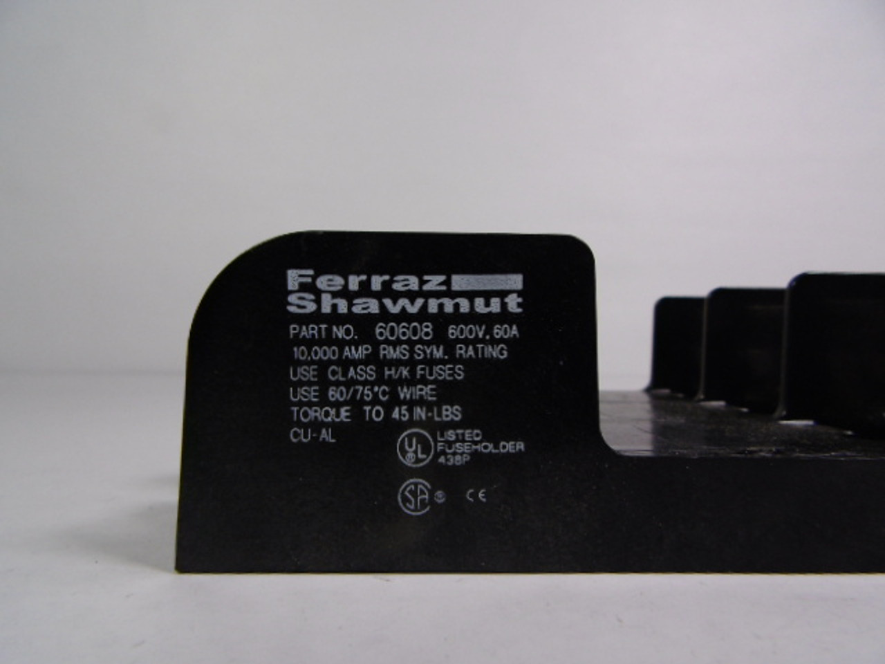 Ferraz Shawmut 60608 Fuse Holder 60A 600V 3P USED