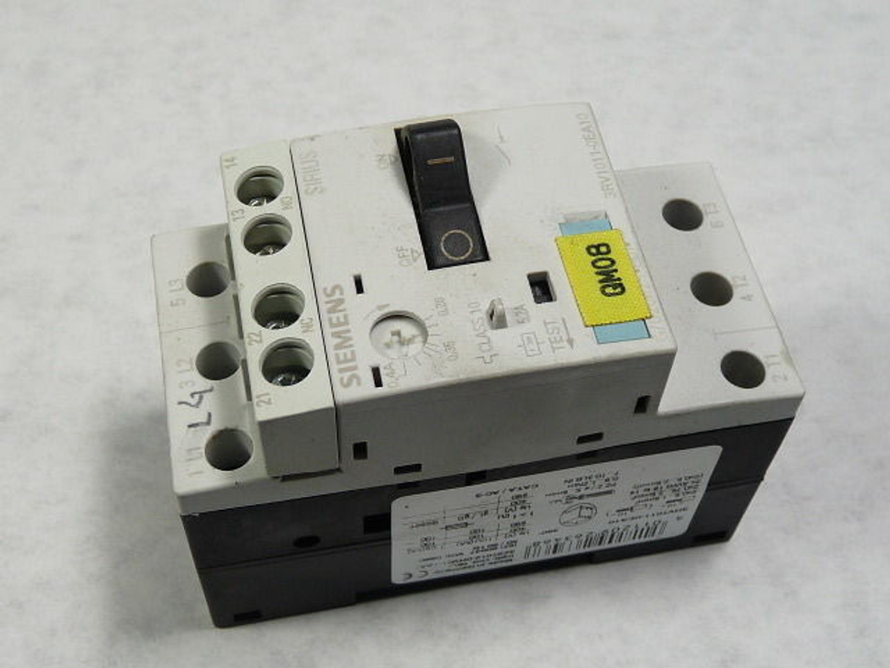 Siemens 3RV1011-0EA10 Motor Starter Protector 0.28 - 0.4 Amp 3 Pole USED