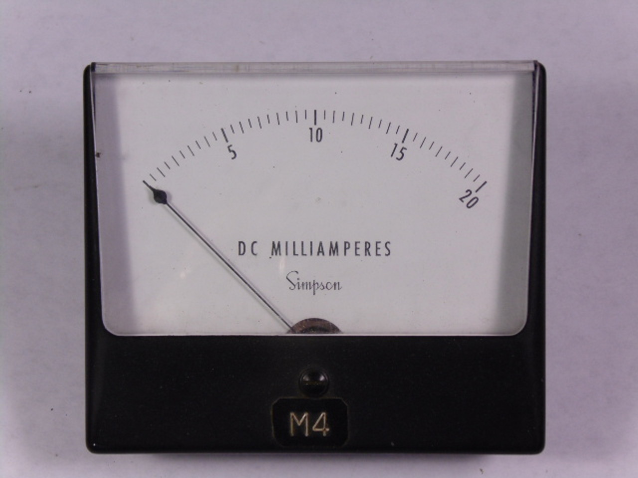 Simpson 0-20 Analog Panel Meter 0-20 DC Milliamperes USED