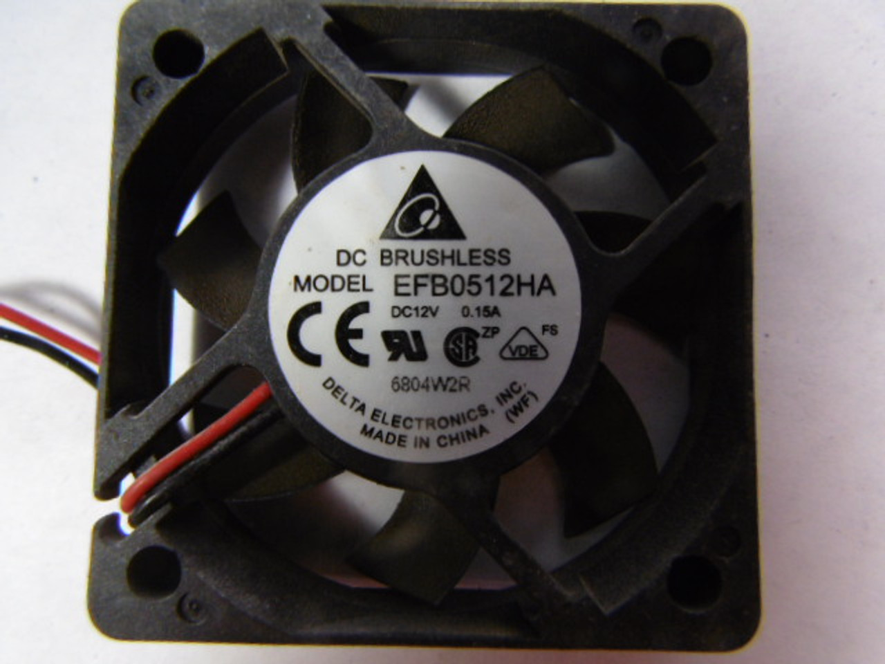 Delta Electronics EFB0512HA Fan Brushless 12 VDC .15 AMP USED