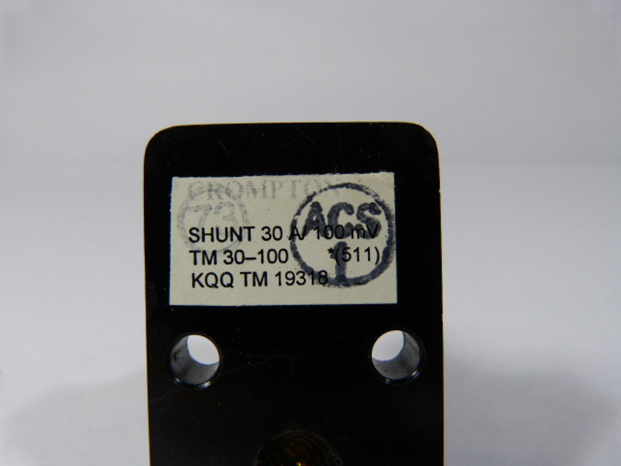 Crompton TM30-100 Shunt 30Amp 100mV ! NOP !
