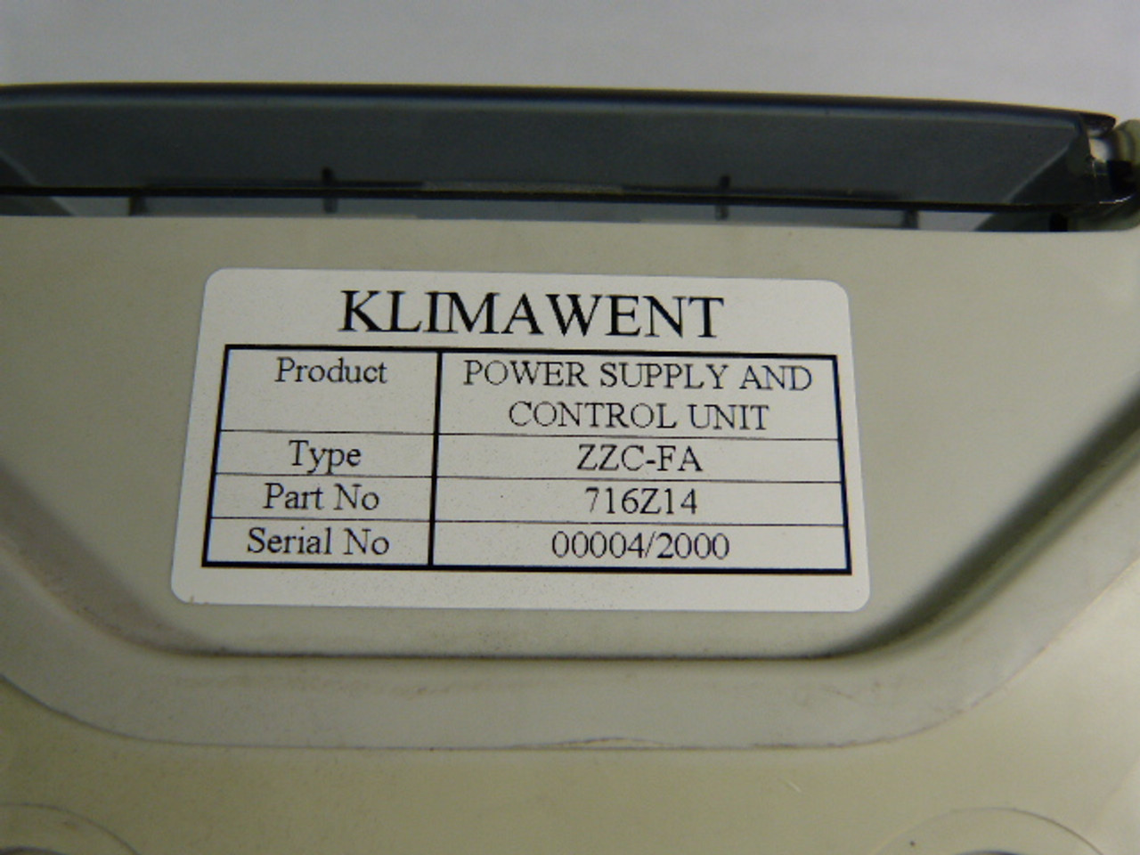Klimawent 716Z14 Power Supply and Control Unit ! NOP !