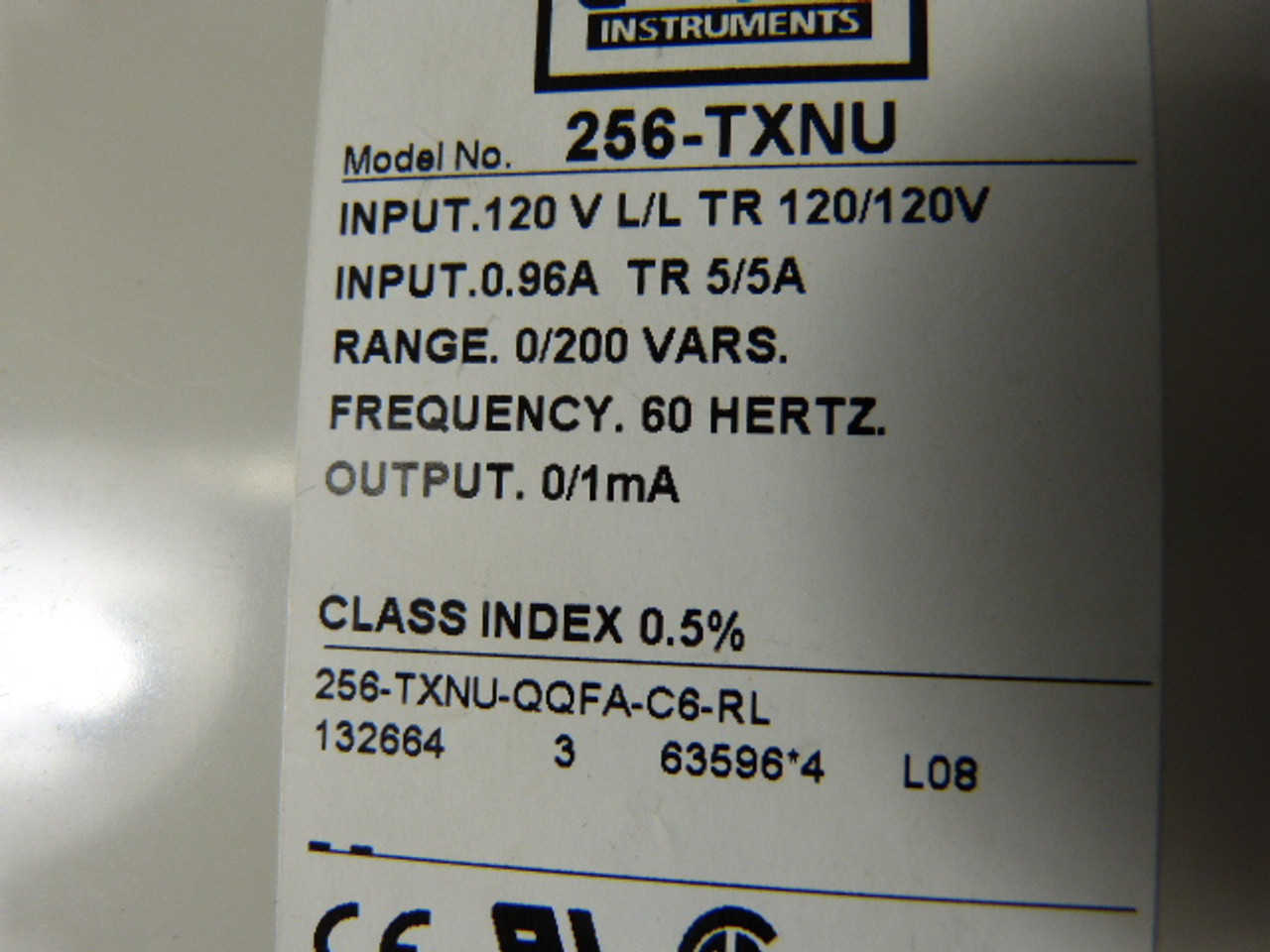 Crompton 256-TXNU-QQFA-C6-RL Paladin Transducer Input 120V 0.96A 60Hz ! NOP !