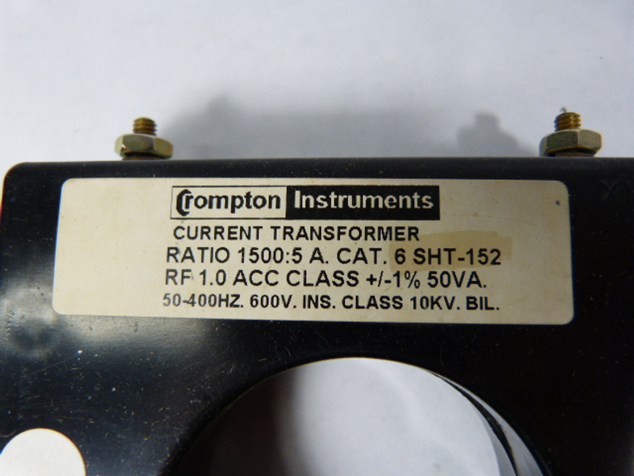 Crompton 6SHT152 Current Transformer Ratio 1500:5A 50-400Hz 600V ! NEW !