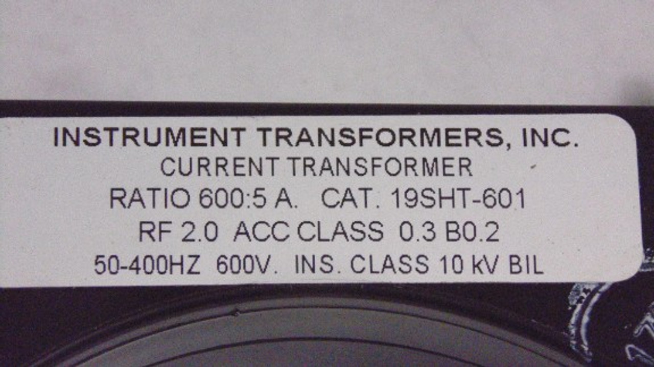 Crompton 19SHT-601 Current Transformer Ratio 600:5A 50-400Hz 600V ! NOP !