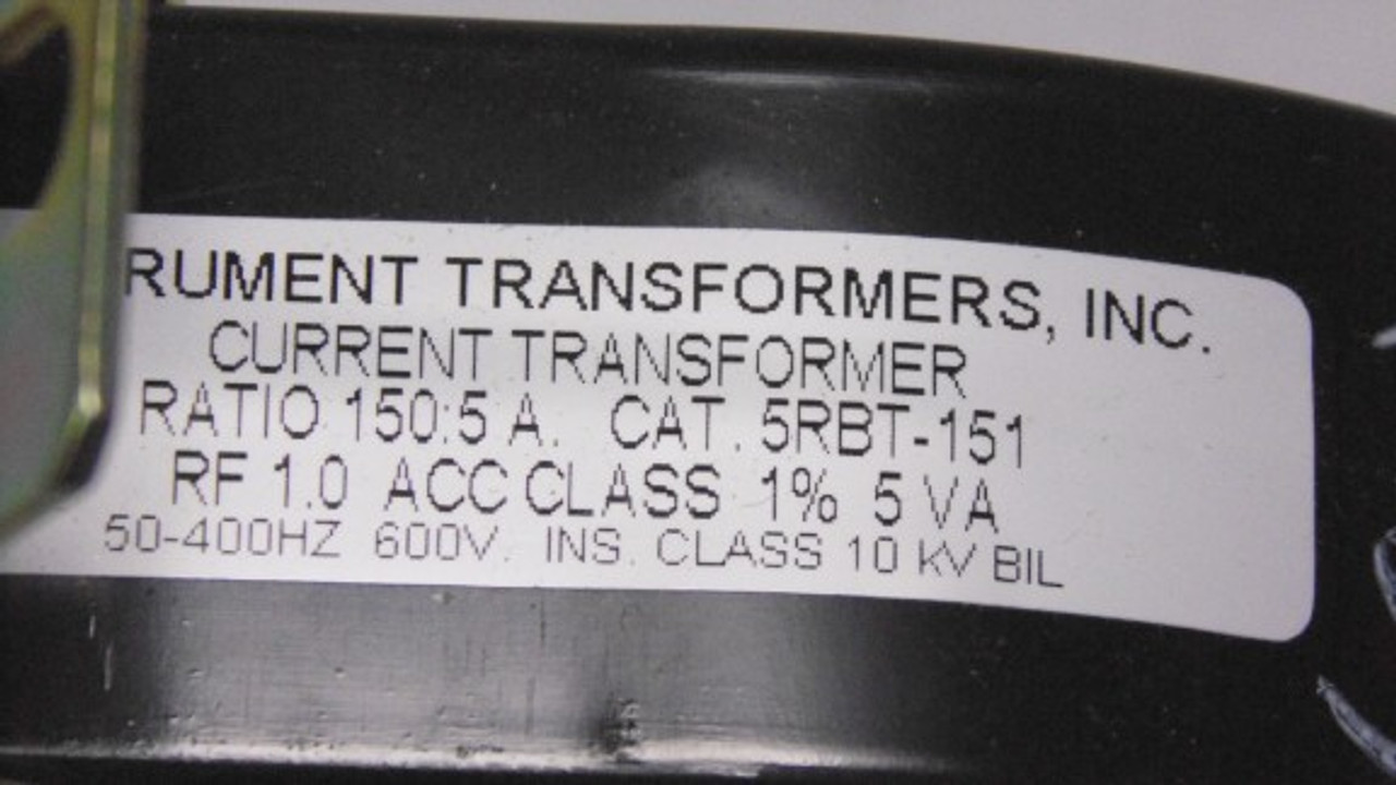 Crompton 5RBT-151 Current Transformer Ratio 150:5A 5VA 50-400 Hz 600V ! NEW !