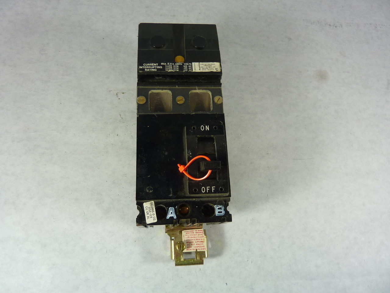 Square D FAB26020AB Circuit Breaker 2 Pole 600V 20A USED