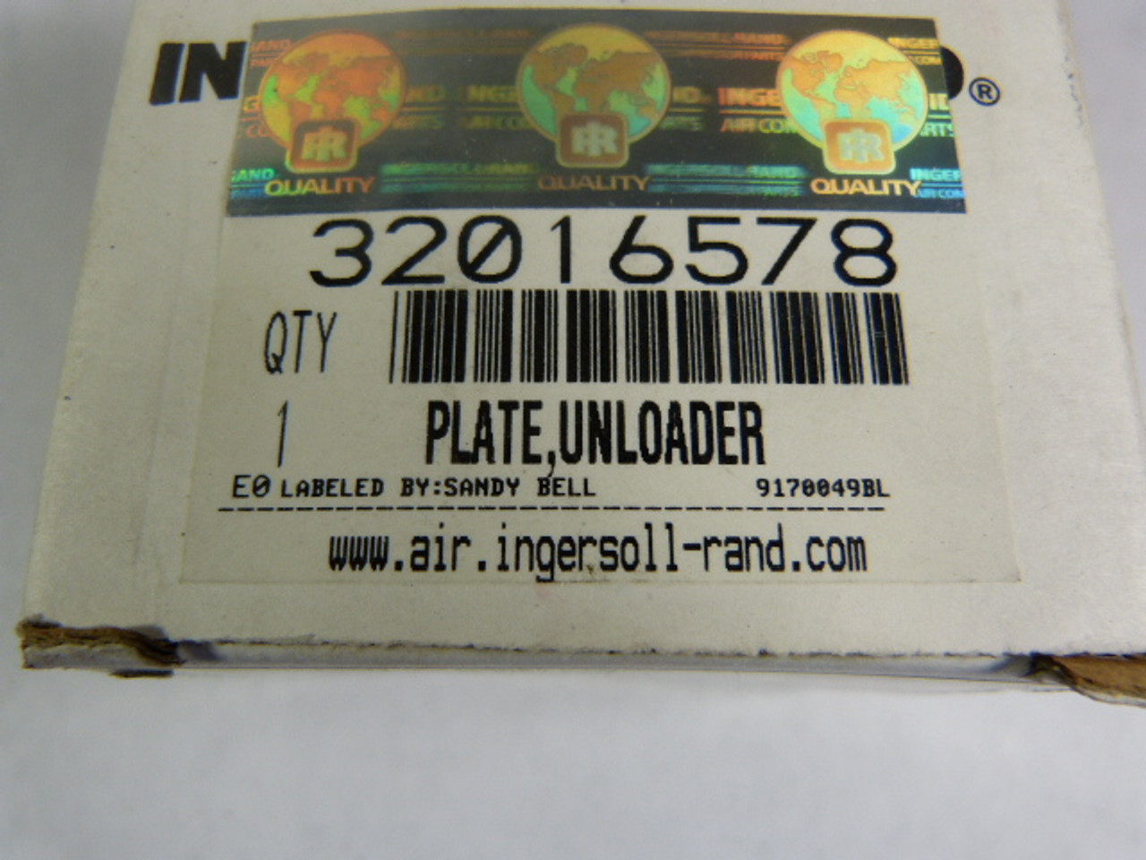 Ingersoll-Rand 32016578 Unloader Plate ! NEW !
