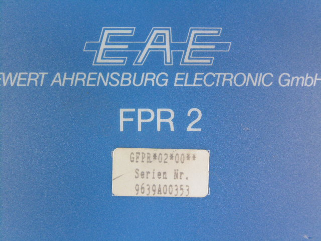 EAE/Man Roland FPR2-OP Assembly Pushbutton Operator Panel USED