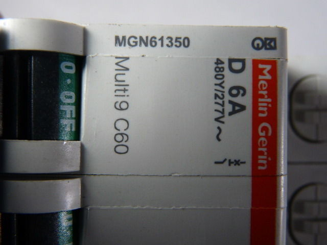 Square D MGN61350 Miniature Circuit Breaker 6A 480V/277V USED