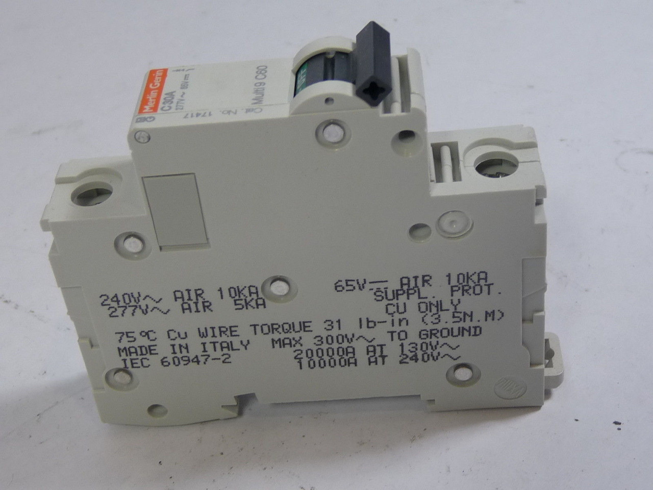 Square D MG17417 Circuit Breaker 30AMP 1Pole 277VAC ! NEW !