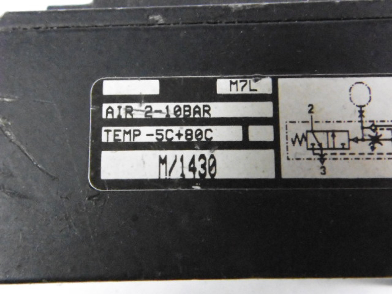 Norgren M/1430 Pneumatic Timer 2-10 Bar -5 - 80C USED