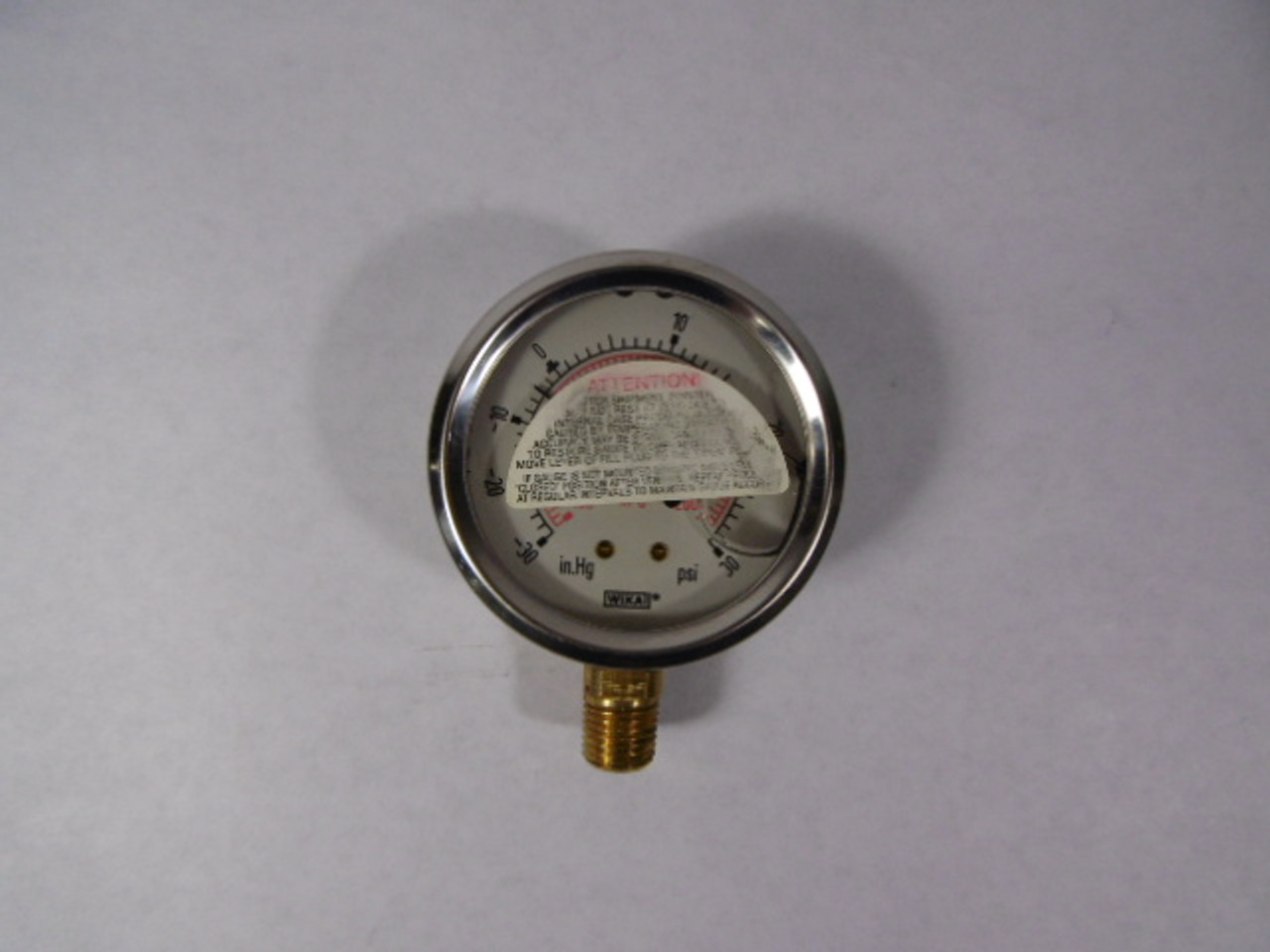 Wika 30-30 Pressure Gauge -30 to 30in.HG ! NOP !