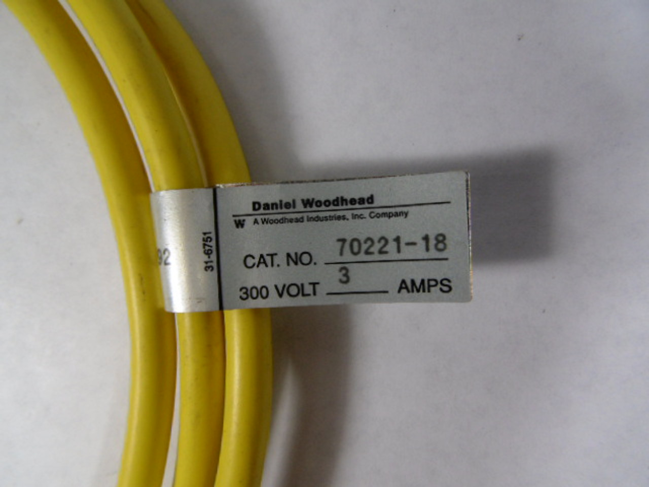 Brad Harrison 70221-18 Change Cable Male 3-Pin USED