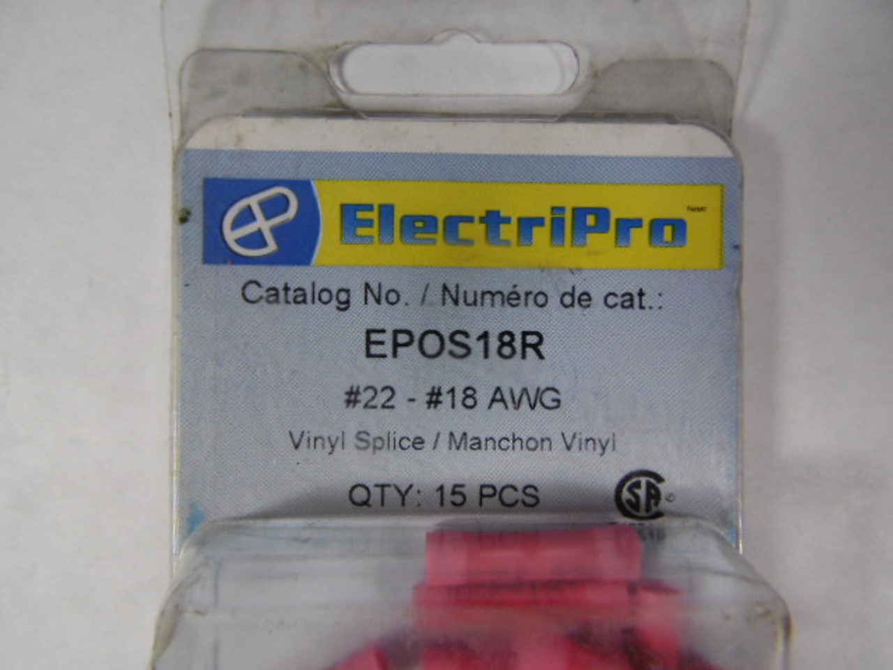 Electripro EPOS18R Vinyl Splice 22-18AWG Box of 15 ! NEW !