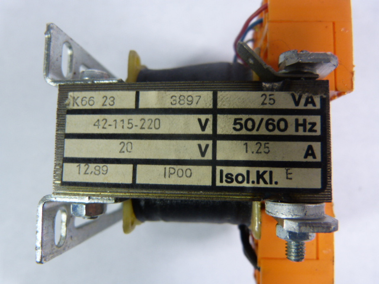 Generic K6623-3897 Transformer 25Va 42-115-220V 1.25A USED
