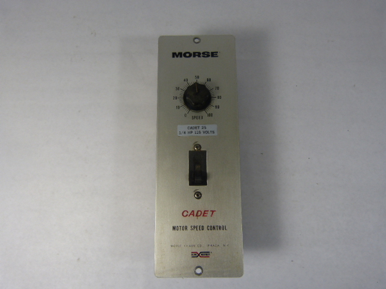 Morse Cadet25 Speed Control Panel 1/4HP 115V USED