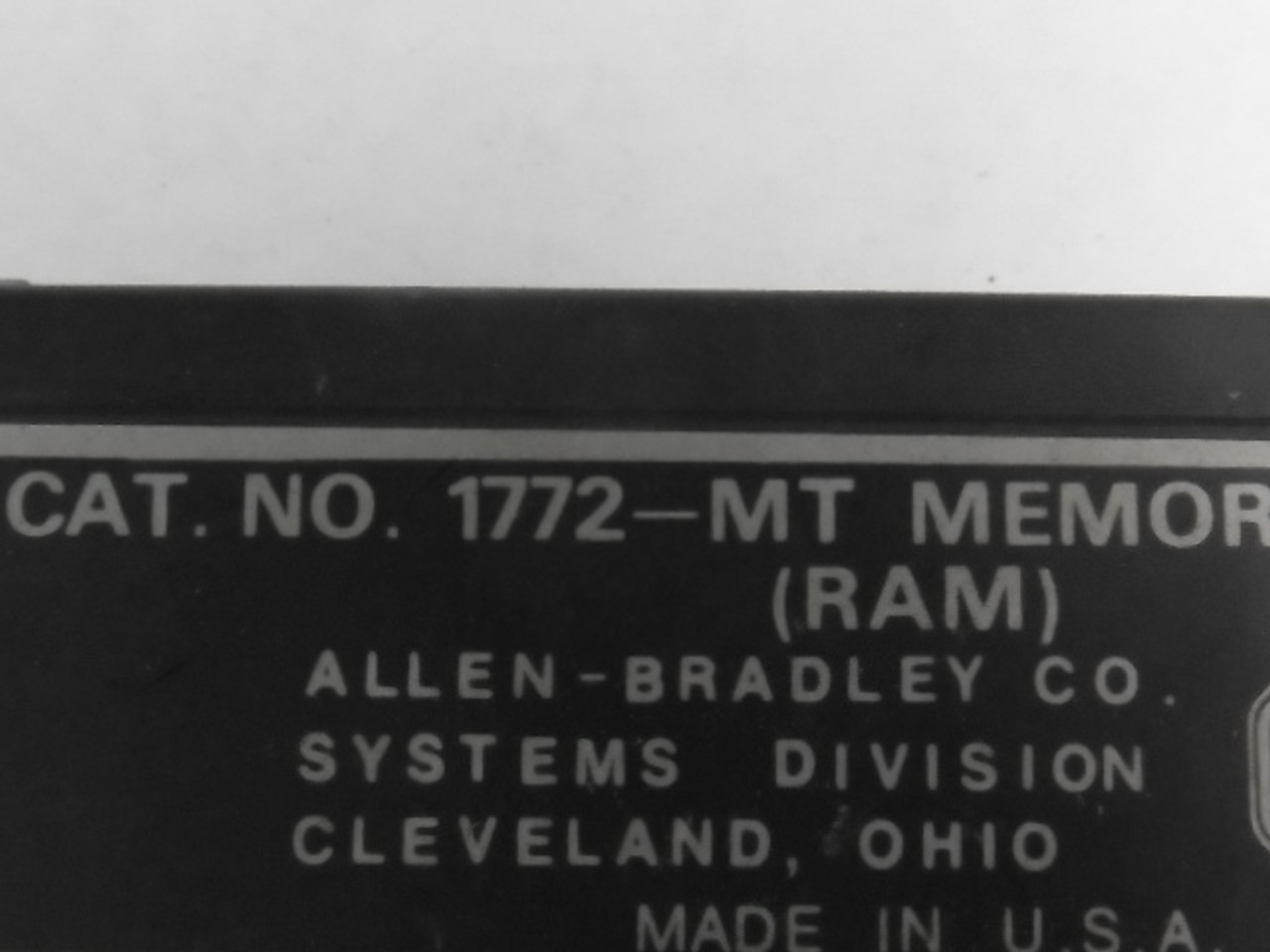 Allen-Bradley 1772-MT RAM Memory Segment USED