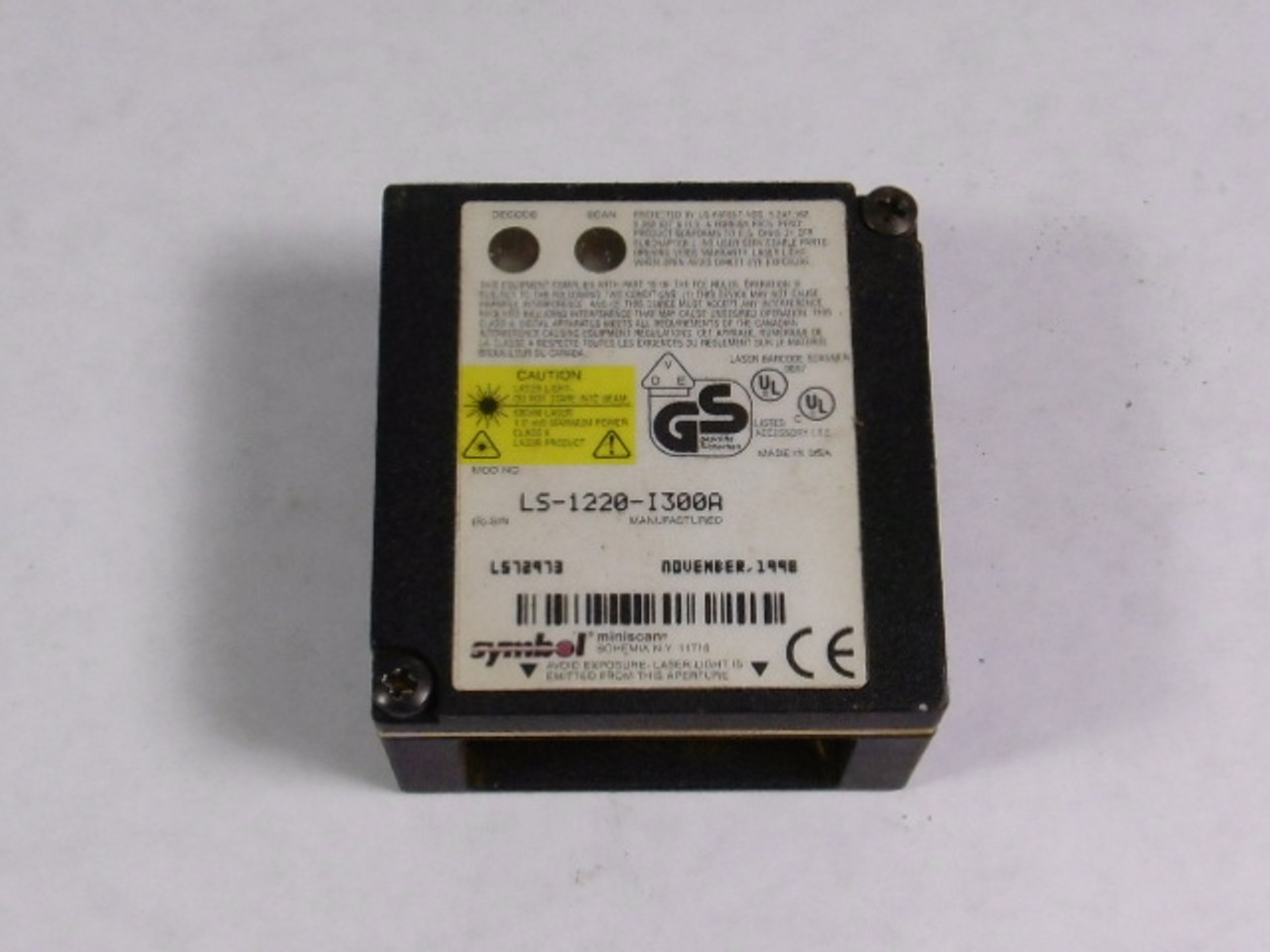 Symbol LS-1220-I300A Miniscan Barcode Scanner  USED