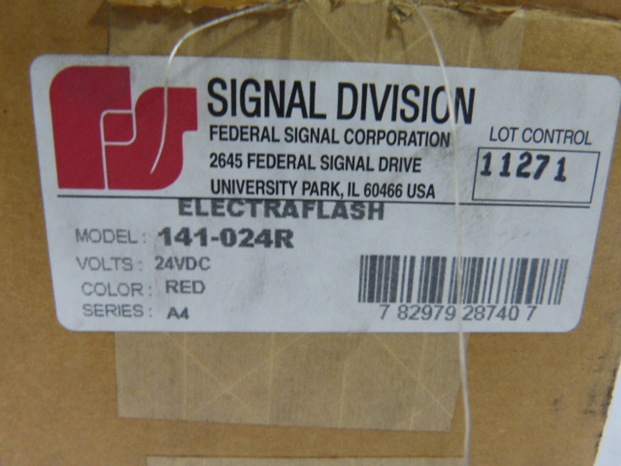 Signal Divison 141-024R Flashing Red Light ! NEW !