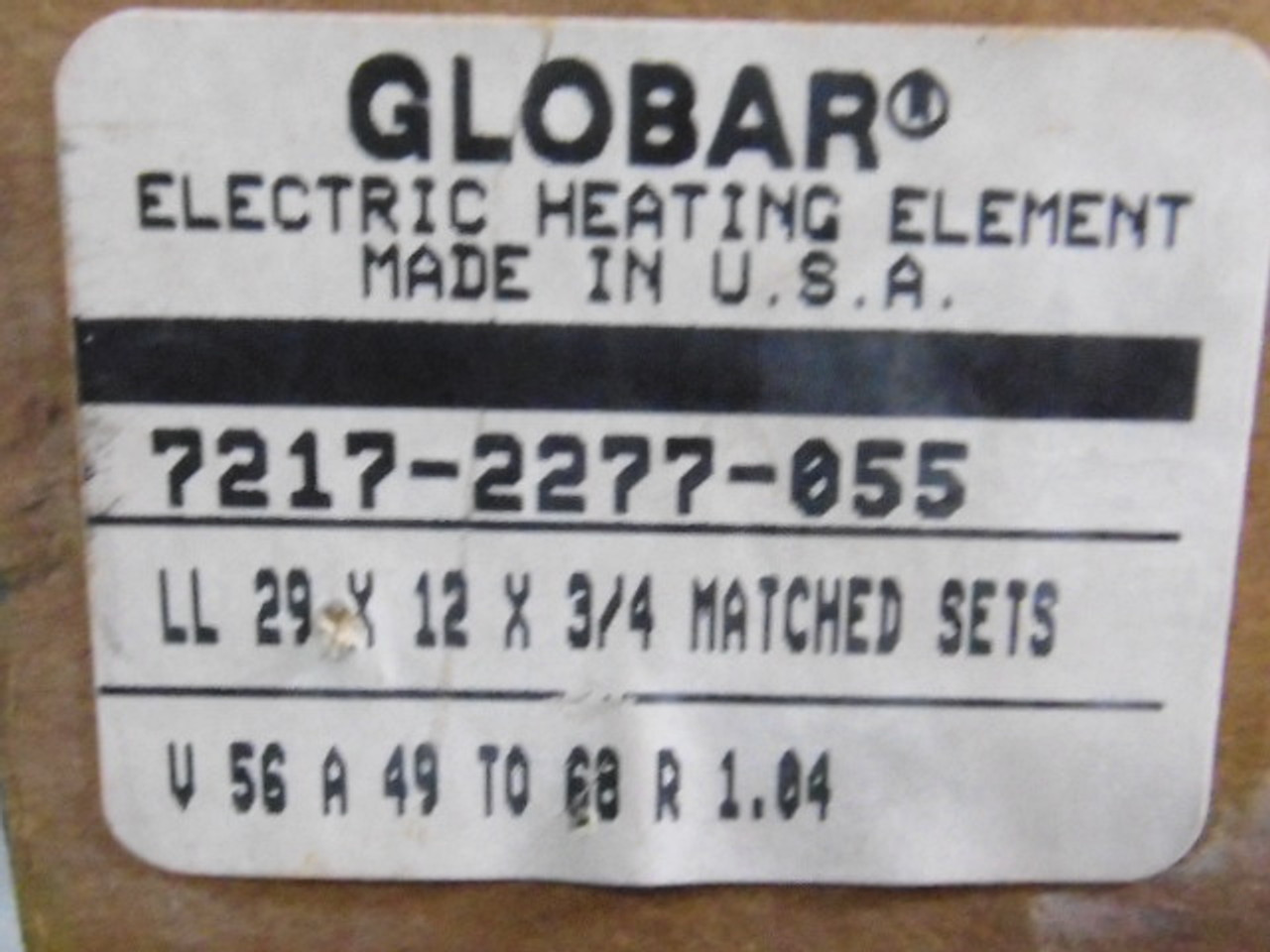 Globar 7217-2277-055 Electric Heating Element LL29x12x3/4 ! NEW !