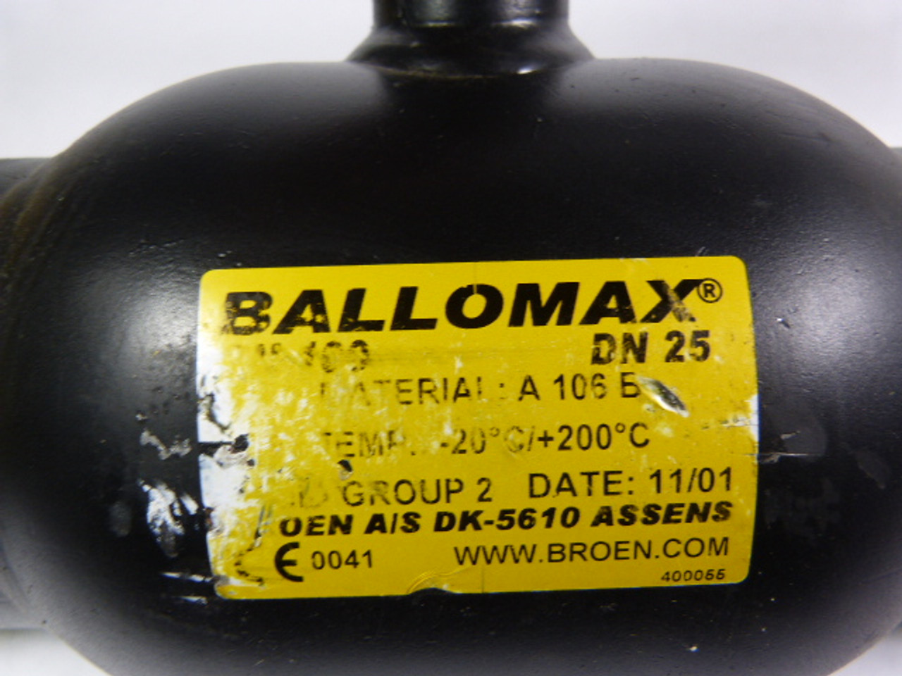 Broen DN25-100 DK5610 Ball Valve -20/+200deg C USED
