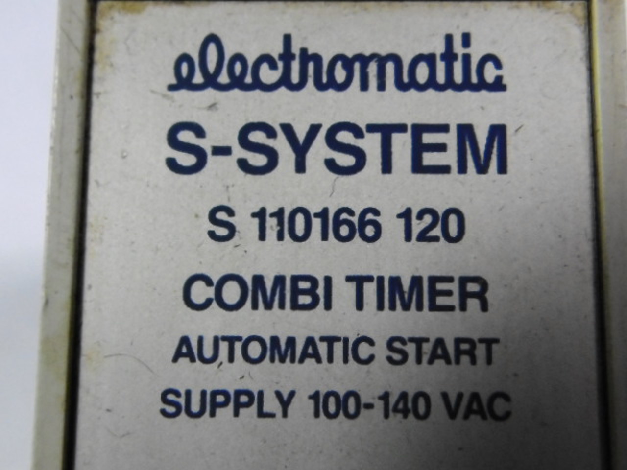 Electromatic S-110166-120 S-System Combi Timer 100-140V AC 5-100 Time USED