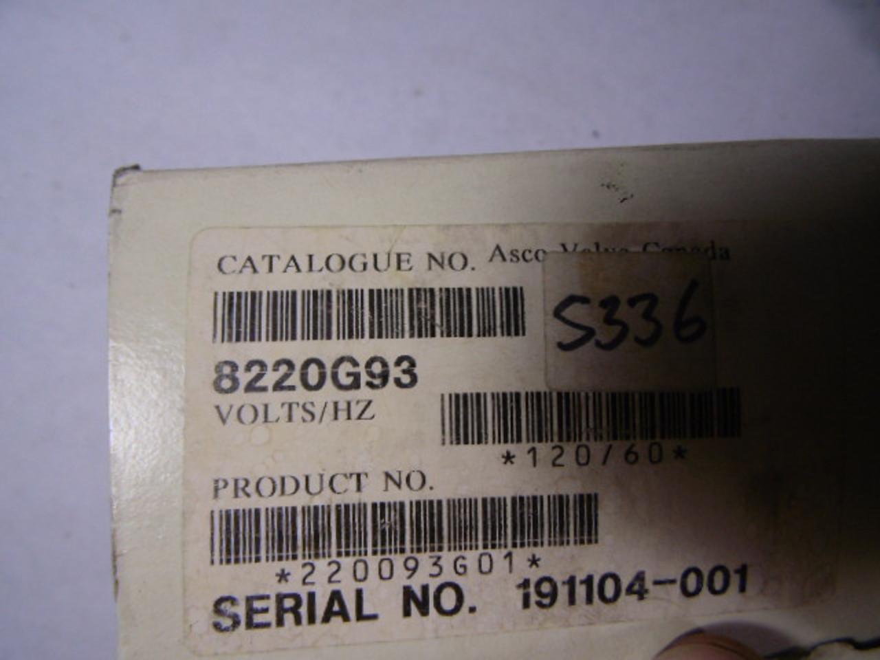 Asco 8220G93 Hot Water Steam Valve 1/2 ! NEW !