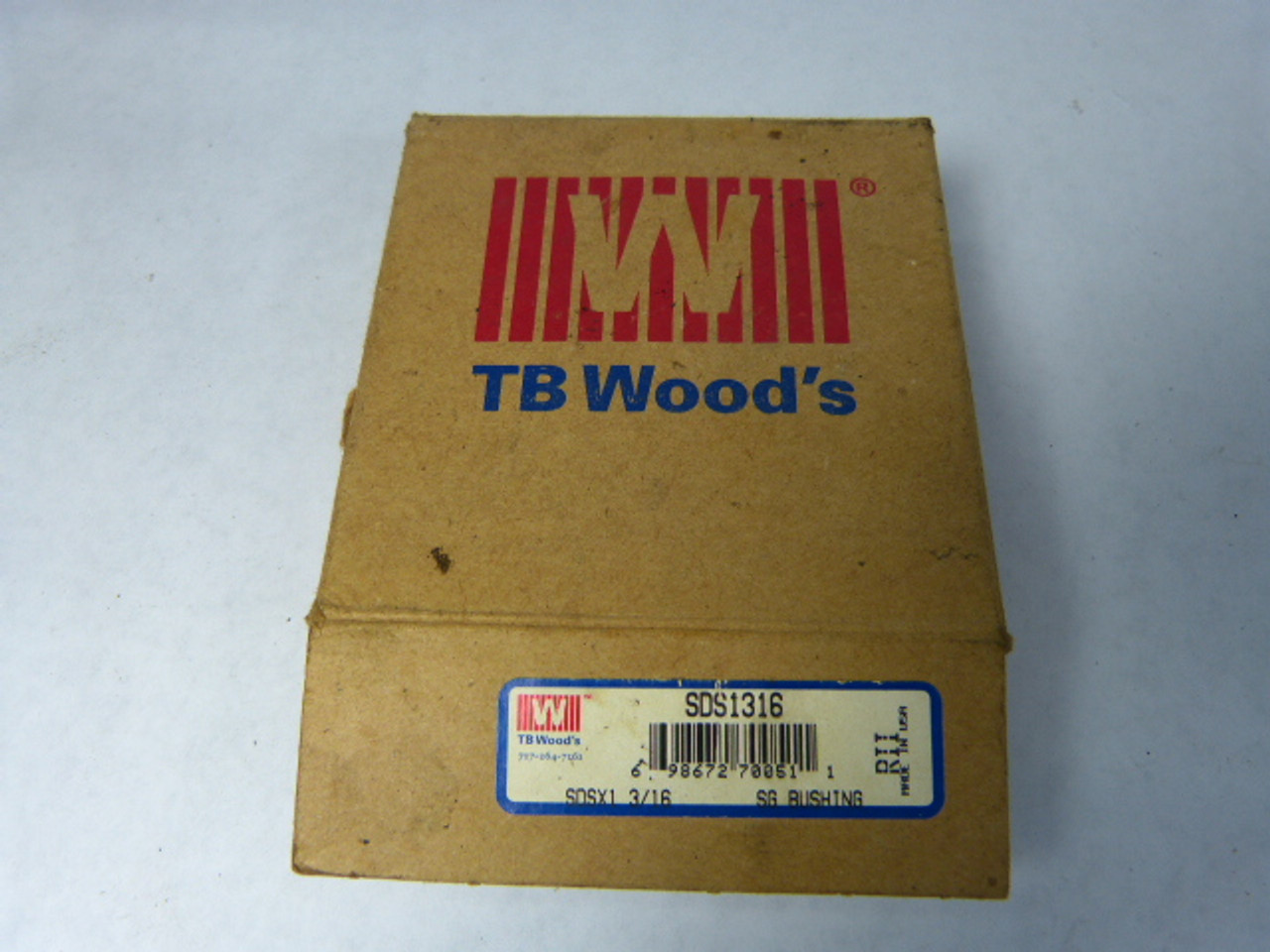 TB Woods SDS-1-3/16 Bushing 1-3/16" Bore 3/16X3/32 Inch ! NEW !