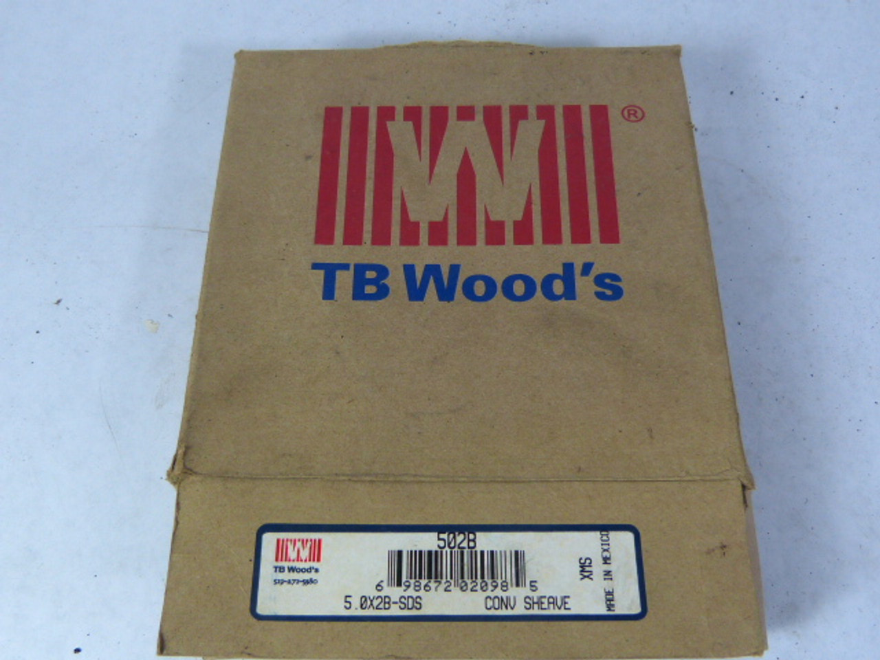 TB Woods 502B Classical V-Belt Sheave 2 Groove 5.35" OD ! NEW !