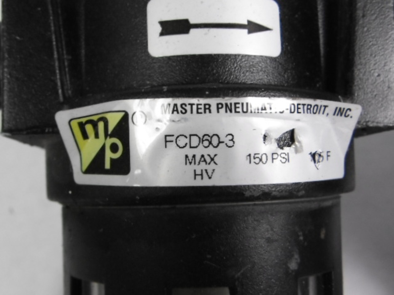 Master Pneumatic FCD60-3/L60D-3 Pneumatic Regulator/Lubricator Assembly USED