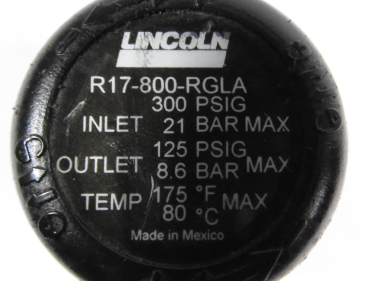 Lincoln R17-800-RGLA Pressure Regulator Inlet 300psig USED
