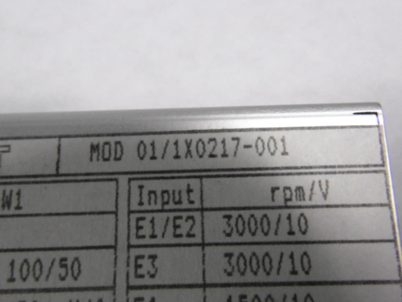 Indramat 01/1X0217-001 Programmable Module 3000RPM 100/50A ! NEW !