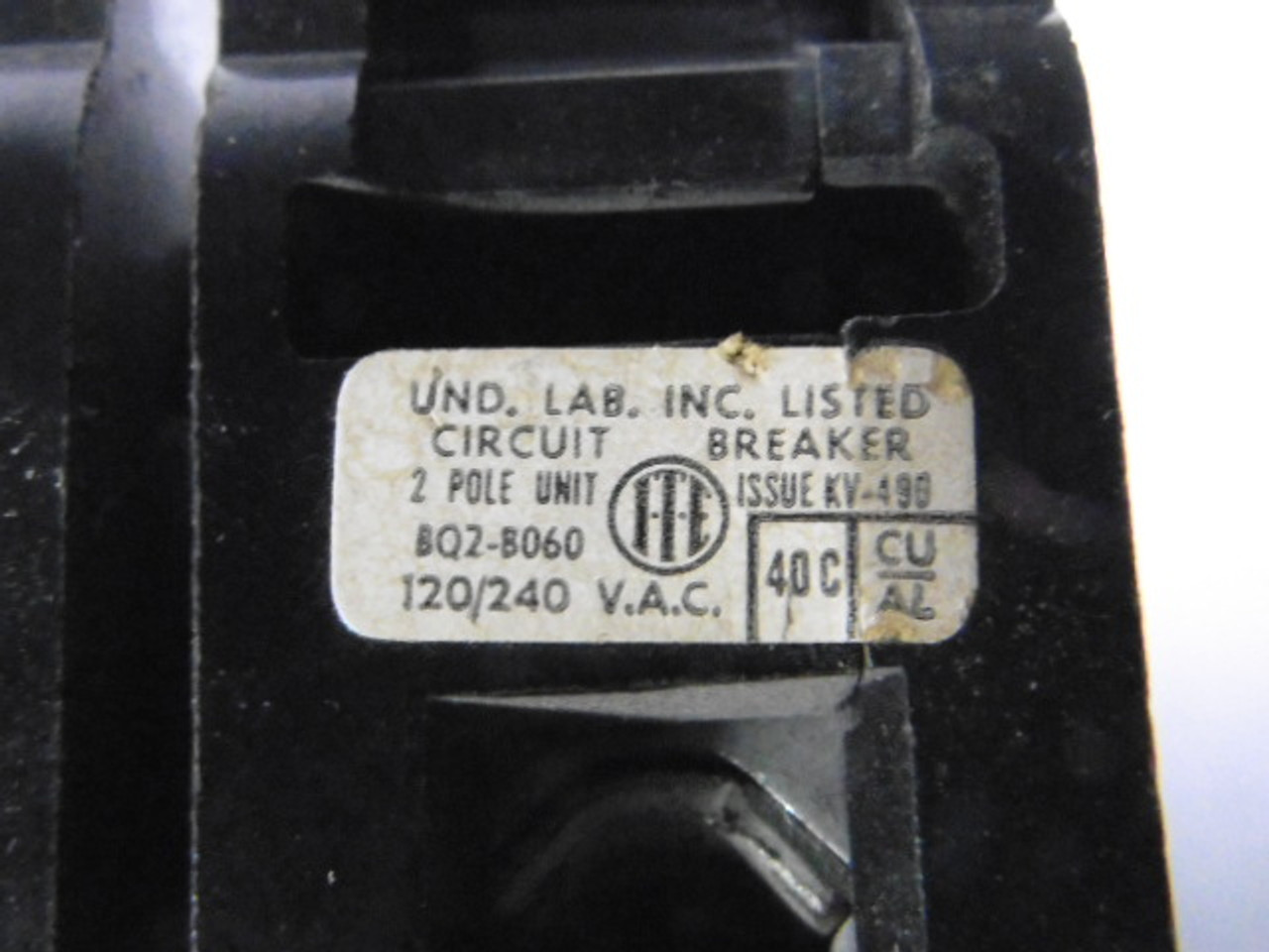 ITE BQ2-B060 Circuit Breaker 2-Pole 60A 120/240V AC USED