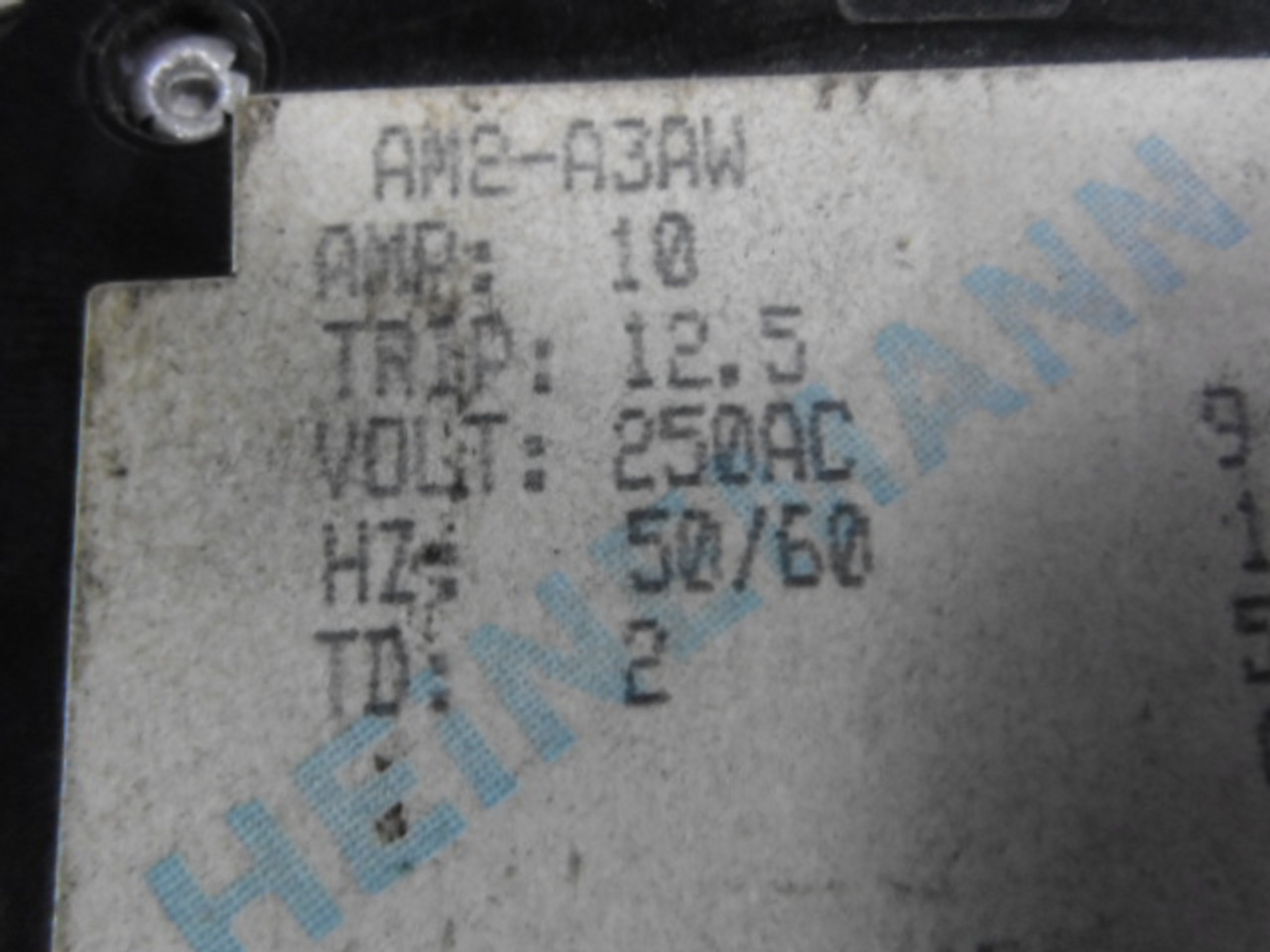 Heinemann AM2-A3AW-10 Circuit Breaker 2-Pole 10A 250V AC 50/60Hz USED