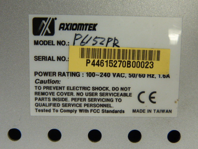 Axiomtek P6152PR Industrial LCD Monitor 15" 100-240VAC ! AS IS !