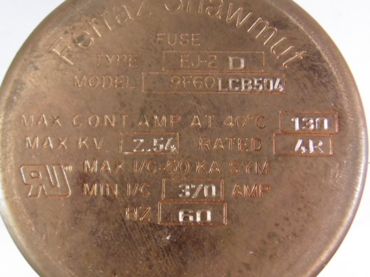 Ferraz Shawmut 9F60LCB504 Fuse 4R 2.54kV NEW
