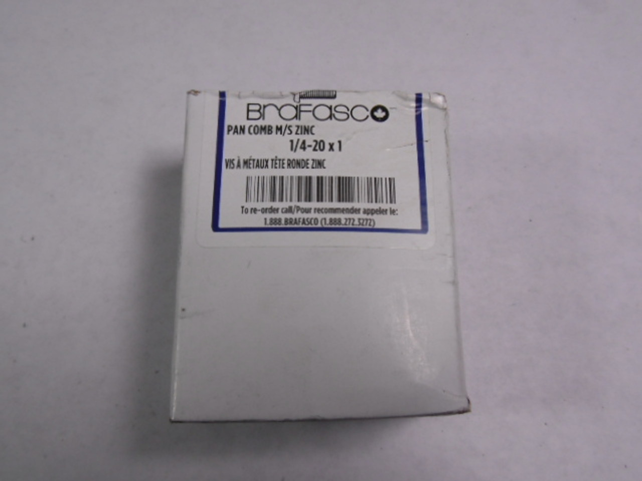 Brafasco FISTE0828752 Pan Head Machine Screw 1/4-20x1 100-Pk SEALED NEW