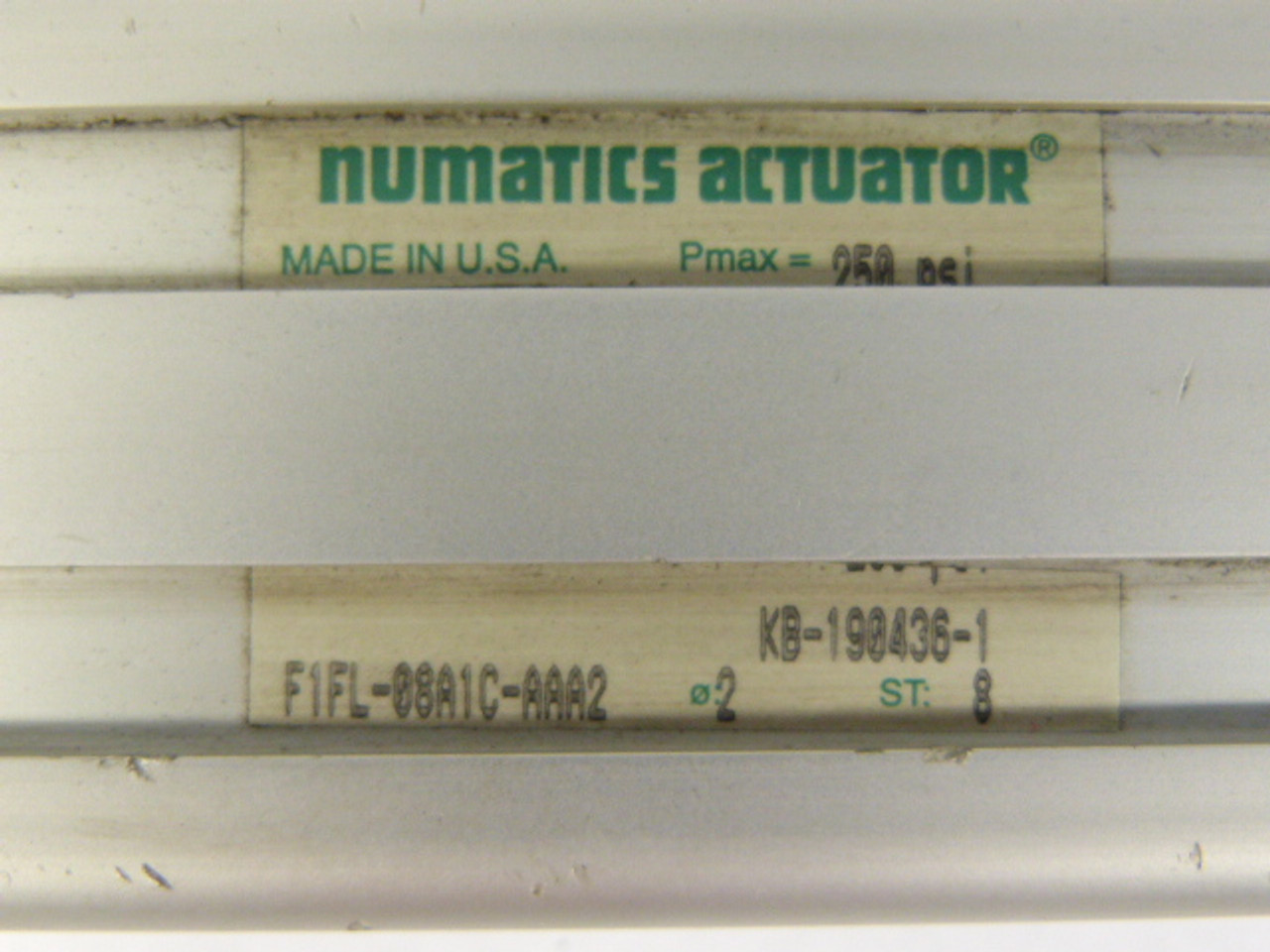 Numatics F1FL-08A1C-AAA2 Pneumatic Actuater Cylinder USED