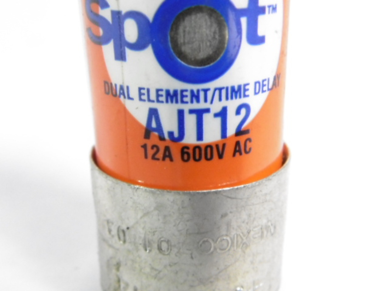 Amp-trap AJT12 Dual Element Time Delay Smart Spot Fuse 12A 600V USED