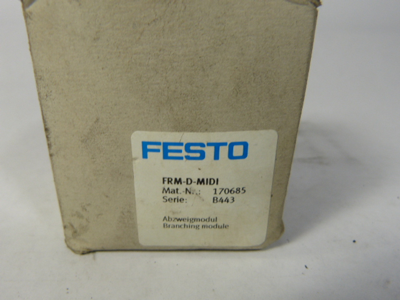 Festo FRM-D-MIDI Pneumatic Branching Module 230 PSI ! NEW !