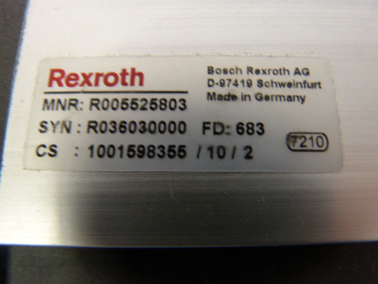 Rexroth R005525803 Pneumatic Linear Actuator ! NOP !