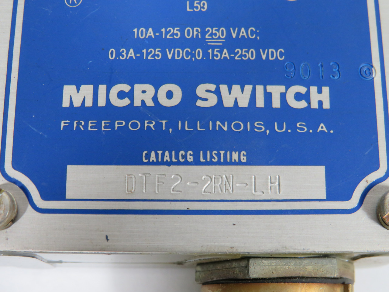 Microswitch DTF2-2RN-LH Limit Switch 10A 125/250VAC 0.3/0.15A 125/250VDC NOP