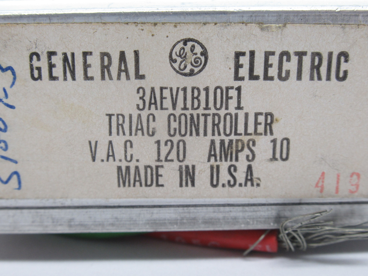 GE 3AEV1B10F1 Triac Controller 120VAC 10Amp USED