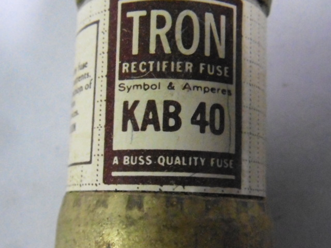 Tron KAB-40 Rectifier Fuse 40A 250V USED