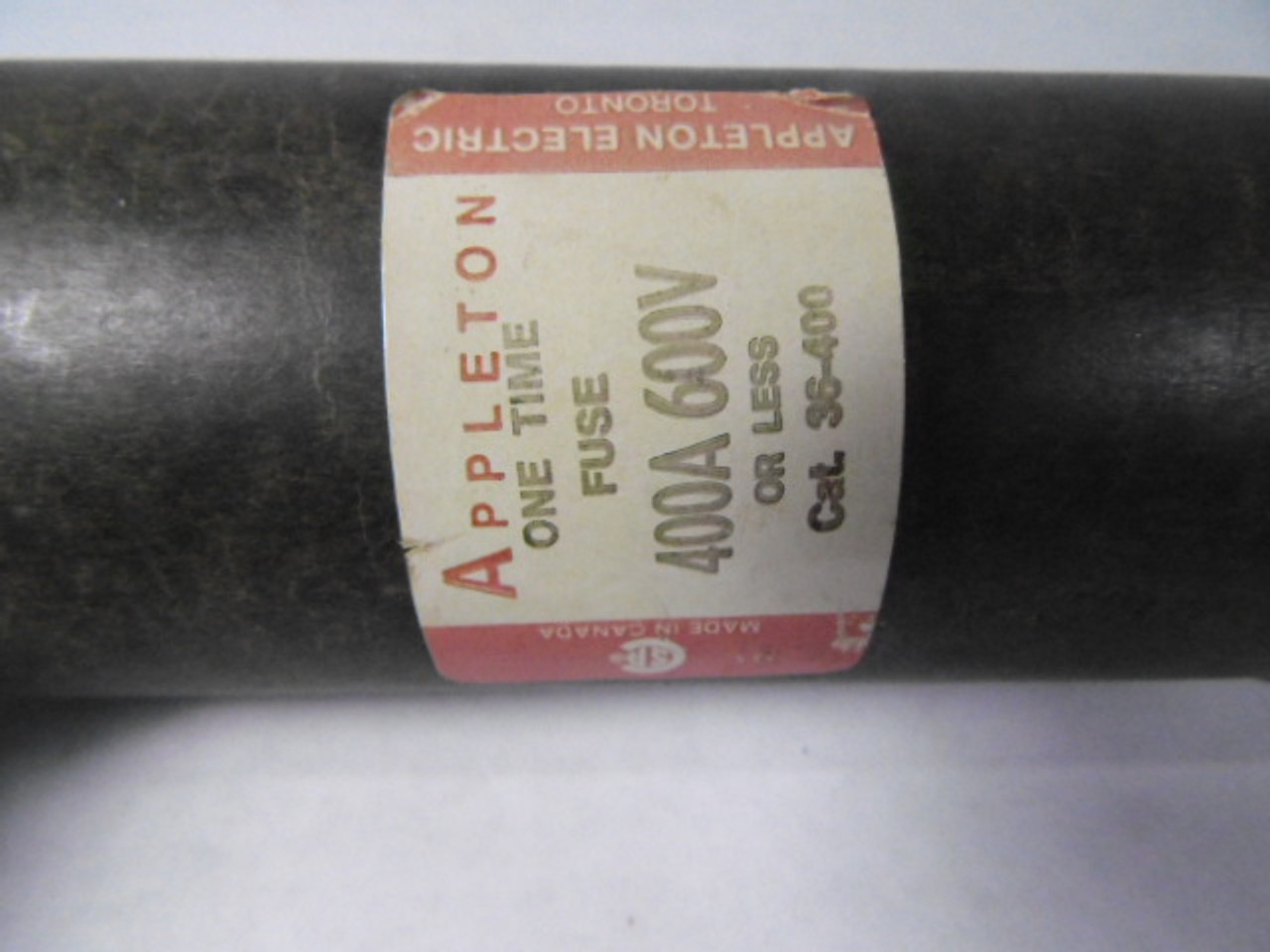 Appleton 36-400 One Time Fuse 400A 600V USED