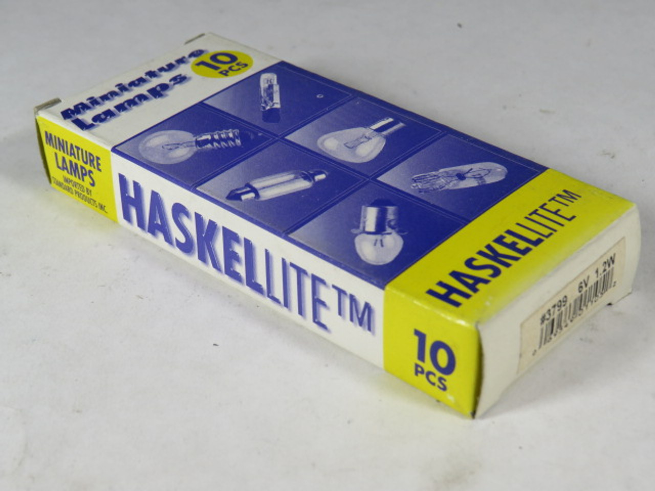 Haskellite 3799 Miniature Indicator Bulb BA7S Base 6V 0.2A 1.2W 10-Pack ! NEW !