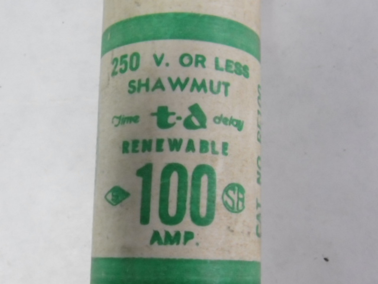 Shawmut RF100 Time Delay Renewable Fuse 100A 250V USED